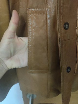 Cazadora Cuero Vintage Mujer Talla M