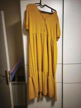 Vestido mostaza talla única
