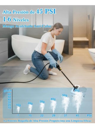 Vaporeta Limpieza Hogar 2500W 6 Niveles