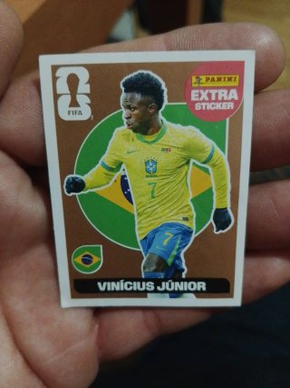 Cromo Panini Extra Sticker Vinicius Jr. ORO