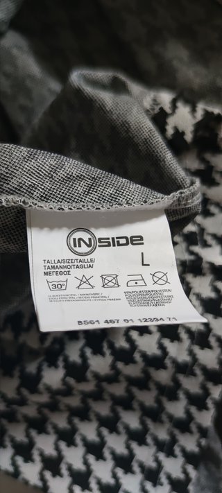 Falda plisada Inside negra y blanca Talla L