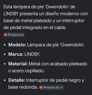 Lámpara de pie moderna