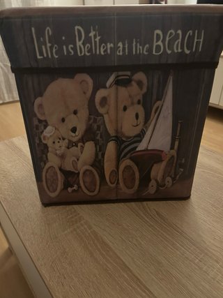 Caja de tela infantil con ositos