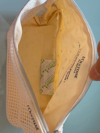 Pochette L'Occitane pois beige