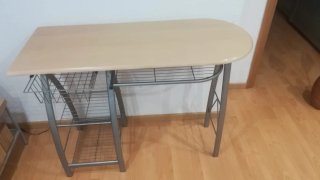 Mesa Isla Cocina Madera y Metal