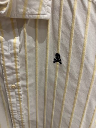 Camisa Scalpers Talla 38 Rayas Amarillas