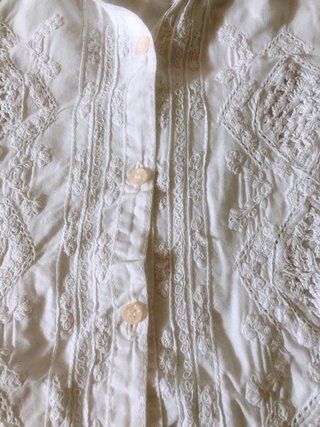 Camicia cotone 100% bianca ricamata