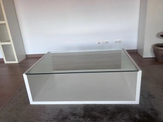 Mesa centro diseño minimalista cristal