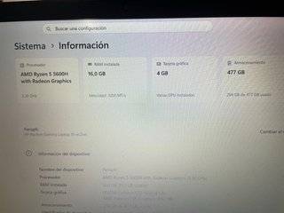 Portátil Gaming HP Omen GTX 1650 16GB RAM 512GB