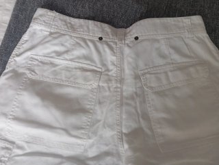 Bermuda Lino/Algodón Blanca T.44 5 Bolsillos