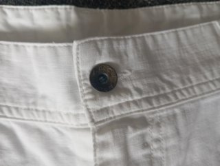 Bermuda Lino/Algodón Blanca T.44 5 Bolsillos