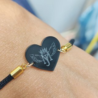 Pulsera Corazón grabada personalizada