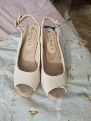 Cuñas Marypaz Esparto Talla 37 Beige