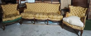 Conjunto Sofás y Sillones Vintage Terciopelo