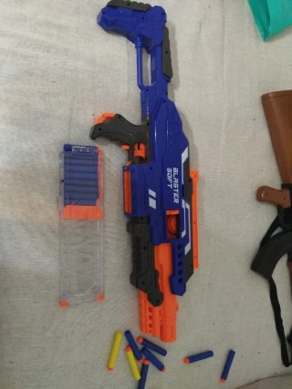 Pistola de Juguete Blaster Soft Azul y Naranja