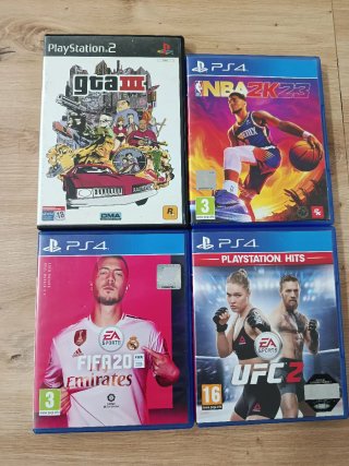 Lote Videojuegos PS4 y PS2: GTA III, NBA 2K23, FIF
