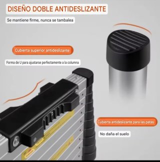 NUEVA! Escalera telescópica 4,4m Acero INOX ligero