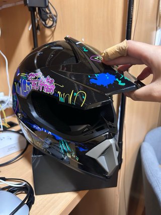 Capacete Motocross com luvas e lenço e oculos M