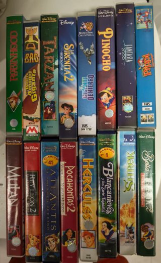 Pack 16 Películas Animación Disney y otros VHS