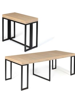 Mesa Comedor Industrial Extensible Madera Metal