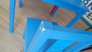 Mesa y Silla Infantil . Ikea Rojo/Azul