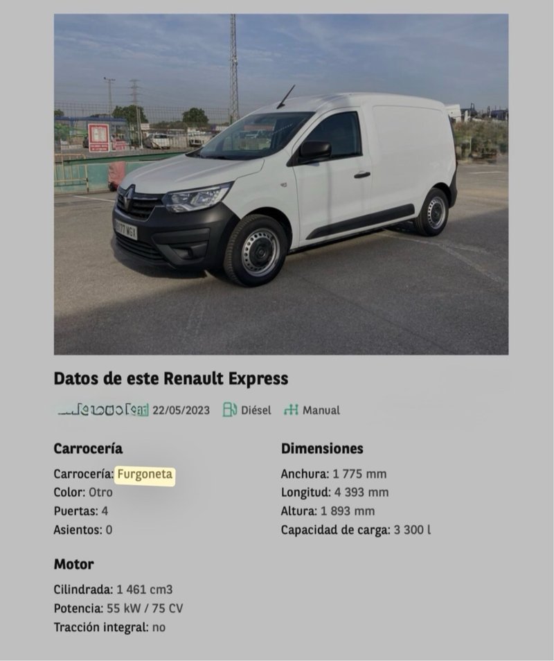 FURGONETA RENAULT EXPRESS 2023 - foto 1