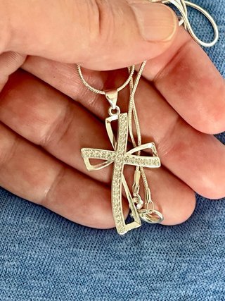 Colgante Cruz Plata 925 Circonitas
