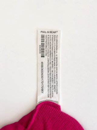 Pull&Bear jersey punto fucsia cuello redondo EU L