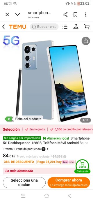 Smartphone 5G 128GB Plata