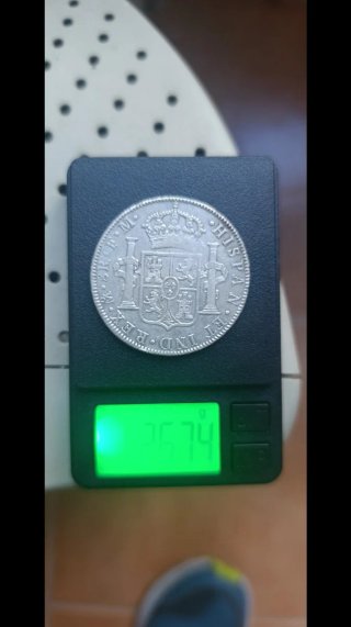 8 Reales Carlos III 1774 México Plata
