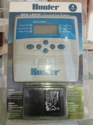 Controlador Riego Hunter Eco Logic 4 Estaciones