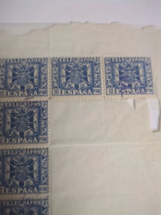38 Sellos Telégrafos España 1940 Edifil 84