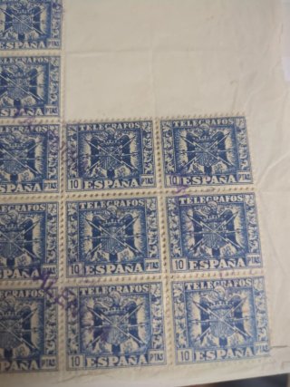 38 Sellos Telégrafos España 1940 Edifil 84
