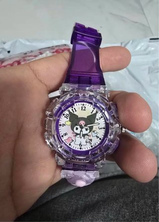 Reloj Kuromi Sanrio Niña Nuevo con Luz