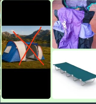 Kit Camping:Mochila ,Cama Portáti (tienda vendida)