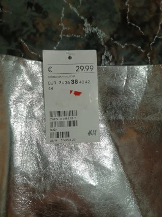 Falda plateada H&M
