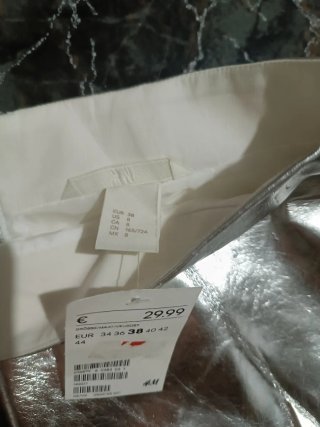 Falda plateada H&M