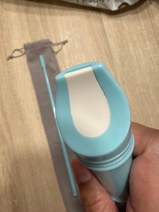 Flauta dulce azul con funda