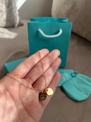 Collar Tiffany & Co. Corazón Dorado Nuevo