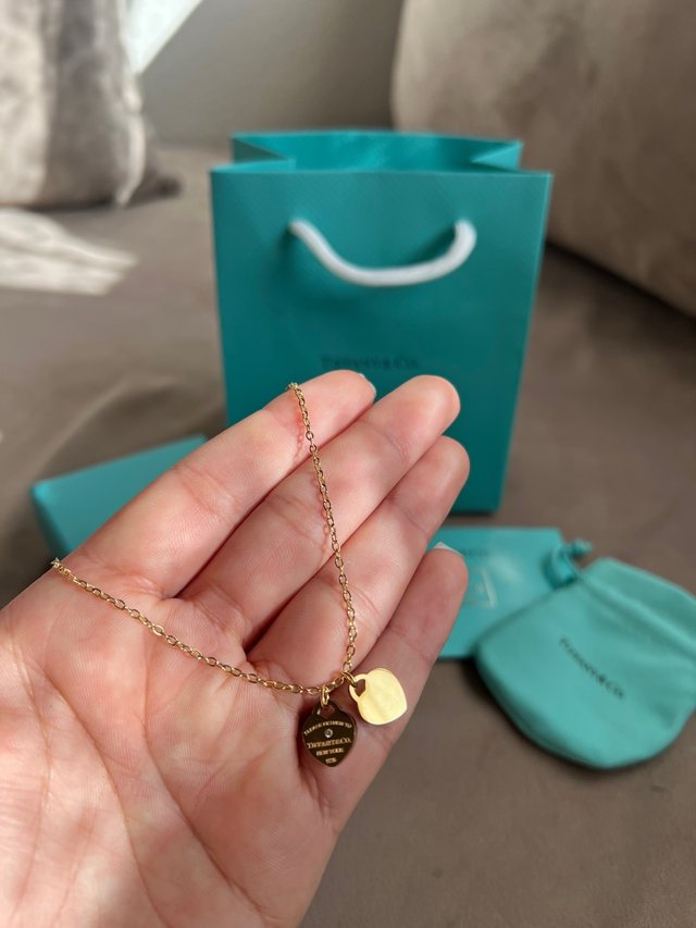 Collar Tiffany & Co. Corazón Dorado Nuevo