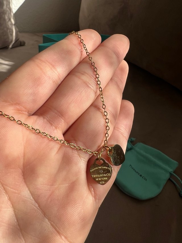 Collar Tiffany & Co. Corazón Dorado Nuevo