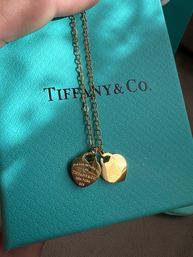 Collar Tiffany & Co. Corazón Dorado Nuevo