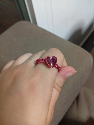 Anillo Corazón Artesanal Rosa