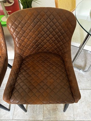 Sillas Vintage Piel Marrón