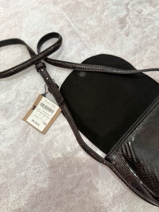 Bolso Massimo Dutti Negro Piel Serpiente