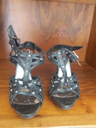 Sandali tacco alto Guess neri