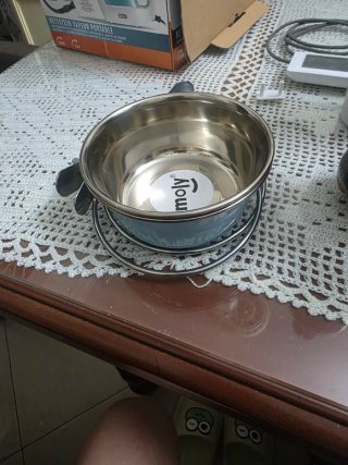 2 Comederos para loros de acero inoxidable