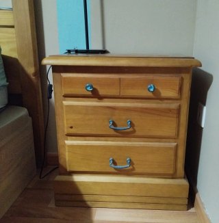 Dormitorio Matrimonio Madera Maciza Roble (Cabecer