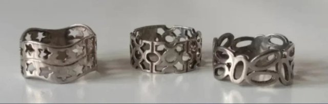 Anillos Aros Plata de Ley Ajustables