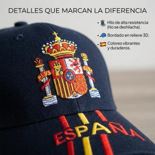 Pack 2 Gorras España Bordadas Unisex Roja y Azul